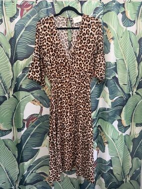 Just Female Leopard Print Mathieu Dress Size Small